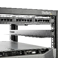 StarTech.com 1U 19 inch Server Rack Rails - 24-36 inch Adjustable Depth - Universal 4 Post Rack Mount Rails - Network Equipment/Server/UPS Mounting Rail Kit HPE ProLiant Dell PowerEdge, Rack rail, Black, 90.7 kg, EIA-310-D, 80 mm, 628 mm