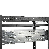 StarTech.com 1U 19 inch Server Rack Rails - 24-36 inch Adjustable Depth - Universal 4 Post Rack Mount Rails - Network Equipment/Server/UPS Mounting Rail Kit HPE ProLiant Dell PowerEdge, Rack rail, Black, 90.7 kg, EIA-310-D, 80 mm, 628 mm