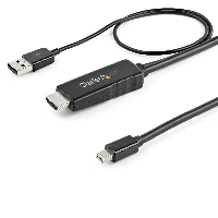StarTech.com 3ft (1m) HDMI to Mini DisplayPort Cable 4K 30Hz - Active HDMI to mDP Adapter Converter Cable with Audio - USB Powered - Mac & Windows - Male to Male Video Adapter Cable, 1 m, HDMI Type A (Standard), Mini DisplayPort, Male, Male, Straight