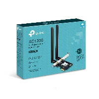 TP-Link AC1200 Wi-Fi Bluetooth 4.2 PCIe Adapter, Internal, Wireless, PCI Express, WLAN / Bluetooth, 867 Mbit/s, Black