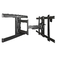 StarTech.com TV Wall Mount for up to 80 inch (110lb) VESA Mount Displays - Low Profile Full Motion Universal TV Wall Mount Bracket - Heavy Duty Adjustable Tilt/Swivel Articulating Arm, 200 x 100 mm, 600 x 400 mm, -15 - 2, -90 - 90, Steel, Black