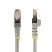StarTech.com 7.5 m CAT6a Patch Cable - Shielded (STP) - 100% Copper Wire - Snagless Connector - Gray, 7.5 m, Cat6a, U/FTP (STP), RJ-45, RJ-45