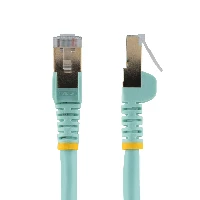 StarTech.com 7.5 m CAT6a Patch Cable - Shielded (STP) - 100% Copper Wire - Snagless Connector - Aqua, 7.5 m, Cat6a, U/FTP (STP), RJ-45, RJ-45