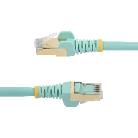 StarTech.com 7.5 m CAT6a Patch Cable - Shielded (STP) - 100% Copper Wire - Snagless Connector - Aqua, 7.5 m, Cat6a, U/FTP (STP), RJ-45, RJ-45