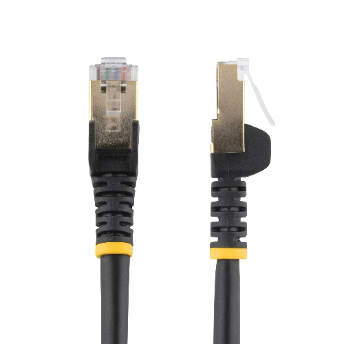 StarTech.com 10m CAT6a Ethernet Cable - 10 Gigabit Shielded Snagless RJ45 100W PoE Patch Cord - 10GbE STP Network Cable w/Strain Relief - Black Fluke Tested/Wiring is UL Certified/TIA, 10 m, Cat6a, S/UTP (STP), RJ-45, RJ-45