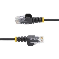 StarTech.com 1.5 m CAT6 Cable - Slim - Snagless RJ45 Connectors - Black, 1.5 m, Cat6, U/UTP (UTP), RJ-45, RJ-45