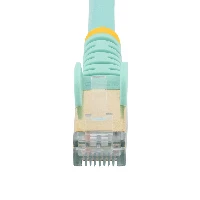 StarTech.com 5m CAT6a Ethernet Cable - 10 Gigabit Shielded Snagless RJ45 100W PoE Patch Cord - 10GbE STP Network Cable w/Strain Relief - Aqua Fluke Tested/Wiring is UL Certified/TIA, 5 m, Cat6a, S/UTP (STP), RJ-45, RJ-45