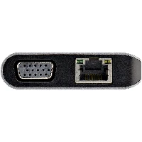 StarTech.com USB C Multiport Adapter - USB-C Mini Travel Dock w/ 4K HDMI or 1080p VGA - 3x USB 3.0 Hub, SD, GbE, Audio, 100W PD Pass-Through - Portable Docking Station for Laptop/Tablet, Wired, USB 3.2 Gen 1 (3.1 Gen 1) Type-C, 100 W, 10,100,1000 Mbit/s, Black, Grey, SD, SDHC, SDXC