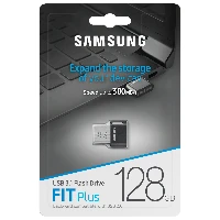 Samsung MUF-128AB, 128 GB, USB Type-A, 3.2 Gen 1 (3.1 Gen 1), 300 MB/s, Capless, Grey, Silver