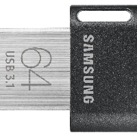 Samsung MUF-64AB, 64 GB, USB Type-A, 3.2 Gen 1 (3.1 Gen 1), 300 MB/s, Capless, Grey, Silver
