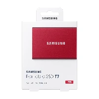 Samsung Portable SSD T7, 2000 GB, USB Type-C, 3.2 Gen 2 (3.1 Gen 2), 1050 MB/s, Password protection, Red