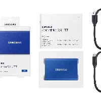 Samsung Portable SSD T7, 1000 GB, USB Type-C, 3.2 Gen 2 (3.1 Gen 2), 1050 MB/s, Password protection, Blue
