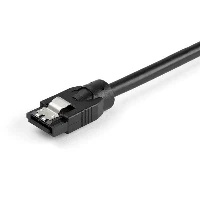 StarTech.com 0.3 m Round SATA Cable, 0.3 m, SATA III, SATA 7-pin, SATA 7-pin, Male/Male, Black