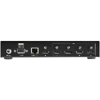 StarTech.com 2x2 HDMI Video Wall Controller - 4K 60Hz HDMI 2.0 Video Input to 4x 1080p Output - Video Wall Processor for Multi Screen Display - Video Wall Splitter - RS232/Ethernet Control, HDMI, USB Type-A, Metal, Black, 60 Hz, 4096 x 2160
