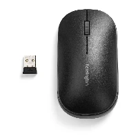 Kensington SureTrack Dual Wireless Mouse, Ambidextrous, RF Wireless + Bluetooth, 2400 DPI, Black