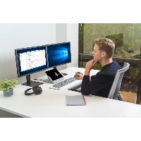 Kensington SureTrack Dual Wireless Mouse, Ambidextrous, RF Wireless + Bluetooth, 2400 DPI, Black