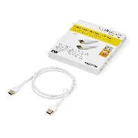 StarTech.com 3ft (1m) Premium Certified HDMI 2.0 Cable with Ethernet - Durable High Speed UHD 4K 60Hz HDR - Rugged M/M HDMI Cord with Aramid Fiber - TPE - Ultra HD Monitors, TVs & Displays, 1 m, HDMI Type A (Standard), HDMI Type A (Standard), Audio Return Channel (ARC), White