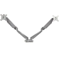 StarTech.com Desk Mount Dual Monitor Arm with USB & Audio - Desk Clamp VESA Mount for up to 32 inch Displays - 2x USB, 2x 3.5mm audio - Ergonomic Full Motion Dual Monitor Arm - Silver, Clamp, 16 kg, 38.1 cm (15
