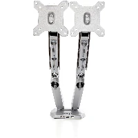 StarTech.com Desk Mount Dual Monitor Arm with USB & Audio - Desk Clamp VESA Mount for up to 32 inch Displays - 2x USB, 2x 3.5mm audio - Ergonomic Full Motion Dual Monitor Arm - Silver, Clamp, 16 kg, 38.1 cm (15