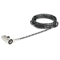 StarTech.com 6.5ft (2m) Laptop Cable Lock - 4-Digit Combination Laptop/Desktop Security Cable Lock for Wedge Slot Computers - Anti-Theft Vinyl-Coated Steel Combo Cable Lock - Portable, 2.043 m, Noble, Combination lock, Zinc steel, Black, Silver