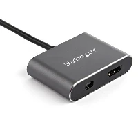 StarTech.com USB C Multiport Video Adapter - 4K 60Hz USB-C to HDMI 2.0 or Mini DisplayPort 1.2 Monitor Adapter - USB Type-C 2-in-1 Display Converter HDMI/MDP HBR2 HDR - TB3 Compatible, USB Type-C, HDMI output, 1, 3840 x 2160 pixels