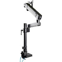 StarTech.com Desk Mount Monitor Arm with 2x USB 3.0 ports - Pole Mount Full Motion Single Arm Monitor Mount for up to 34
