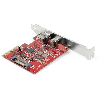 StarTech.com 2-Port 10Gbps USB-A & USB-C PCIe Card - USB 3.1 Gen 2 PCI Express Type C/A Host Controller Card Adapter - USB 3.2 Gen 2x1 PCIe Expansion Add-On Card - Windows, macOS, Linux, PCIe, USB 3.2 Gen 2 (3.1 Gen 2), Full-height / Low-profile, PCIe 3.0, Red, 2684396 h