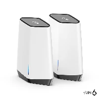 NETGEAR Orbi Pro WiFi 6 Tri-band Mesh System (SXK80), Grey, White, Internal, Power, Tri-band (2.4 GHz / 5 GHz / 5 GHz), Wi-Fi 6 (802.11ax), 802.11a, 802.11b, 802.11g, Wi-Fi 4 (802.11n), Wi-Fi 5 (802.11ac), Wi-Fi 6 (802.11ax)