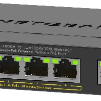 NETGEAR5-PortGigabitEthernetPoE+PlusSwitch(GS305EP),Managed,L2/L3,GigabitEthernet(10/100/1000),Fullduplex,PoweroverEthernet(PoE)