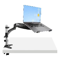 StarTech.com Supporto per PC portatile o monitor singolo da 34 articolato - Staffa per ripiano per laptop - Braccio porta monitor/notebook ergonomico (ARMUNONB) - Supporto - braccio regolabile a pieno movimento - per monitor / notebook - Alluminio - nero