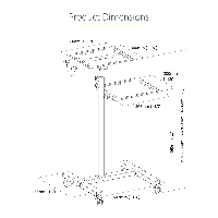 StarTech.com Mobile Projector and Laptop Stand/Cart - Heavy Duty Portable Projector Stand (2 Shelves, hold 22lb/10kg each) - Height Adjustable Rolling Presentation Cart w/Lockable Wheels, Multimedia stand, Black, Steel, Projector, 10 kg, 2 shelves