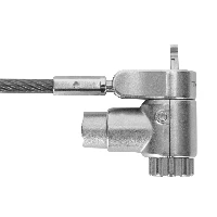 Targus DEFCON Ultimate - Blocco cavo di sicurezza - a chiave universale, con testa del lucchetto adattabile - argento - 2 m (pacchetto di 25)