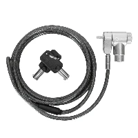 Targus DEFCON Ultimate - Blocco cavo di sicurezza - a chiave universale, con testa del lucchetto adattabile - argento - 2 m (pacchetto di 25)