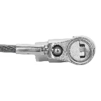 Targus DEFCON Ultimate - Blocco cavo di sicurezza - a chiave universale, con testa del lucchetto adattabile - argento - 2 m (pacchetto di 25)