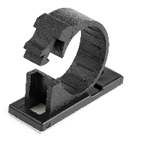 StarTech.com 100 Graffette Fermacavo Adesive per la gestione dei cavi - Nere - Clip di fissaggio per Fili/Cavi di rete/Ethernet/Elettrici - Fascette clamp autoadesive in Nylon - UL/94V-2 (CBMCC3) - Clip per cavo - nero - Compatibile TAA (pacchetto di 100)