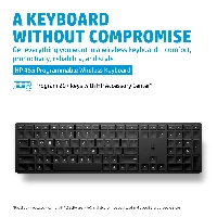 HP455ProgrammableWirelessKeyboard,Full-size(100%),RFWireless,Membrane,Black