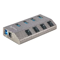 StarTech.com 4-Port Self-Powered USB-C Hub with Individual On/Off Switches, USB 3.0 5Gbps Expansion Hub w/Power Supply, Desktop/Laptop USB-C to USB-A Hub, 4x BC 1.2 (1.5A), USB Type C Hub - USB-C/A Host Cables (5G4AIBS-USB-HUB-EU) - Hub - 4 x USB 3.2 Gen
