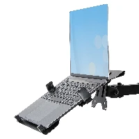 StarTech.com Monitor Arm with VESA Laptop Tray, For a Laptop (4.5kg / 9.9lb) and a Single Display up to 32 (8kg / 17.6lb), Black, Adjustable Desk Laptop Arm Mount, C-clamp/Grommet Mount - VESA Monitor Mount (A2-LAPTOP-DESK-MOUNT) - Kit montaggio (asta, v