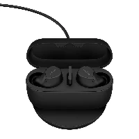 Jabra Evolve2 Buds UC - True wireless earphones con microfono - in-ear - Bluetooth - eliminazione rumore attivata - USB-A tramite adattatore Bluetooth - isolamento dal rumore - nero - Zoom Certificato, Ottimizzato per Google Meet