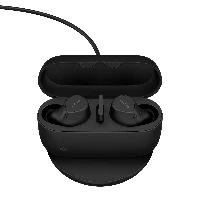 Jabra Evolve2 Buds MS - True wireless earphones con microfono - in-ear - Bluetooth - eliminazione rumore attivata - USB-A tramite adattatore Bluetooth - isolamento dal rumore - nero - Certificato per i team Microsoft