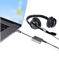 StarTech.com USB-C Headphone Splitter, USB Type C Dual Headset Adapter w/Microphone Input, USB C to 3.5mm Adapter/Earphone Dongle, USB C to Audio Jack/Aux Output - Mic and Headset Controls, Built-in 24-bit DAC (USBC-AUDIO-SPLITTER) - Ripartitore audio - 2