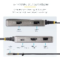 StarTech.com USB-C Multiport Adapter, 4K 60Hz HDMI, HDR, 3-Port USB Hub, 100W Power Delivery Pass-Through, USB Type C Mini Docking Station, Certified Works with Chromebook - Windows, macOS, iPadOS, Android (104B-USBC-MULTIPORT) - Docking station - USB-C /