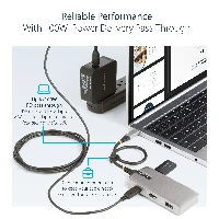 StarTech.com USB-C Multiport Adapter, 4K 60Hz HDMI, HDR, 3-Port USB Hub, 100W Power Delivery Pass-Through, USB Type C Mini Docking Station, Certified Works with Chromebook - Windows, macOS, iPadOS, Android (104B-USBC-MULTIPORT) - Docking station - USB-C /