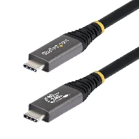 StarTech.com 1m (3ft) USB4 Cable, 80Gbps, USB-IF Certified USB-C Cable, 240W PD, 8K 120Hz/4K 240Hz DP2.1 DP80, TPE Jacket, Thunderbolt 4 Compatible - Black USB-C Cord, 1 m, USB C, USB C, USB4 Gen 4x2, 80 Gbit/s, Black
