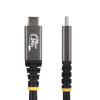 StarTech.com 1m (3ft) USB4 Cable, 80Gbps, USB-IF Certified USB-C Cable, 240W PD, 8K 120Hz/4K 240Hz DP2.1 DP80, TPE Jacket, Thunderbolt 4 Compatible - Black USB-C Cord, 1 m, USB C, USB C, USB4 Gen 4x2, 80 Gbit/s, Black