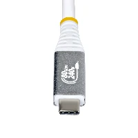 StarTech.com 50cm (1.6ft) USB4 Cable, 80Gbps, USB-IF Certified USB-C Cable, 240W PD, 8K 120Hz/4K 240Hz DP2.1 DP80, TPE Jacket, Thunderbolt 4 Compatible - White USB-C Cord, 0.5 m, USB C, USB C, USB4 Gen 4x2, 80 Gbit/s, White