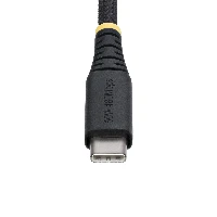 StarTech.com 1m (3ft) USB-C Charging Cable, 60W (3A) PD, Dual-Layer Braided Nylon/TPE Jacket, Rugged USB C Charging Cord, USB 2.0 Laptop Charger Cable, 1 m, USB C, USB C, USB 2.0, 0.48 Gbit/s, Black