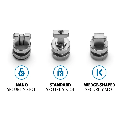 Kensington ClickSafe Universal Slots Security Anchors Kit, Anchor, Stainless steel, 3 pc(s), 31 g, 115 mm, 85 mm