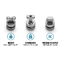 Kensington ClickSafe Universal Slots Security Anchors Kit, Anchor, Stainless steel, 3 pc(s), 31 g, 115 mm, 85 mm