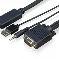 Sony CAB-VGAHDMI1, 1 m, VGA/3.5 mm, HDMI, Male, Male, Black